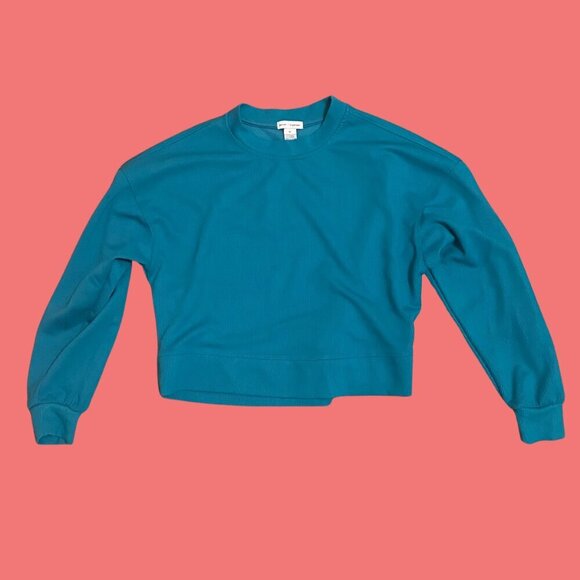 💙 Better Together Teal Ribbed Crewneck Sweatshirt - Size M - Picture 3 of 6